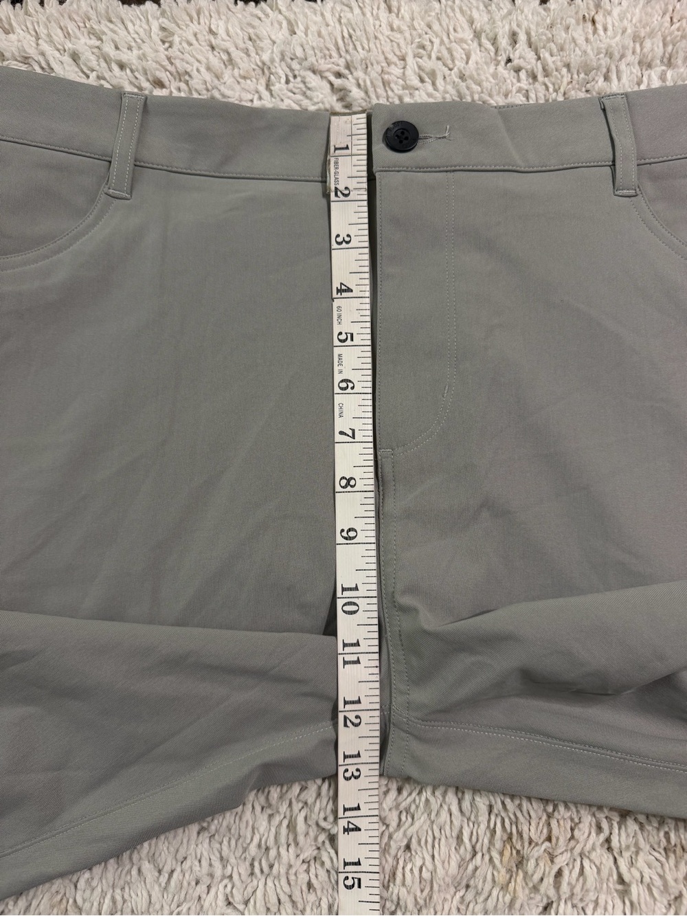 Vuori Meta pants Size 38X32 light gray five pocket design waistband - Picture 8 of 14